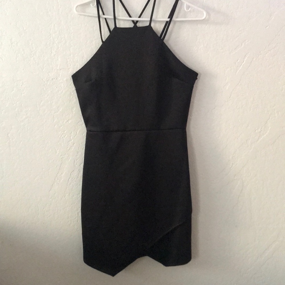 Black halter dress